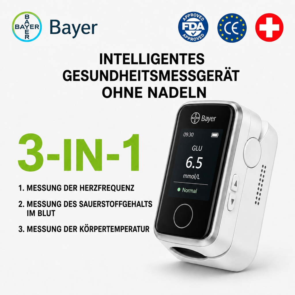 [12-in-1] Neuestes nicht-invasives Smart-Blutzuckermessgerät