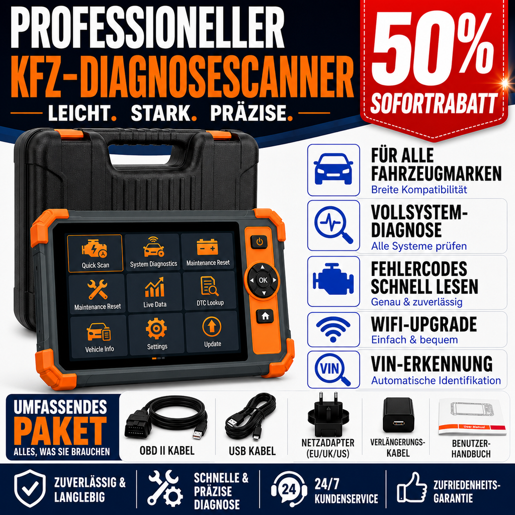 Profi KFZ Diagnosegerät Auto OBD2 Scanner All System Auslesegerät