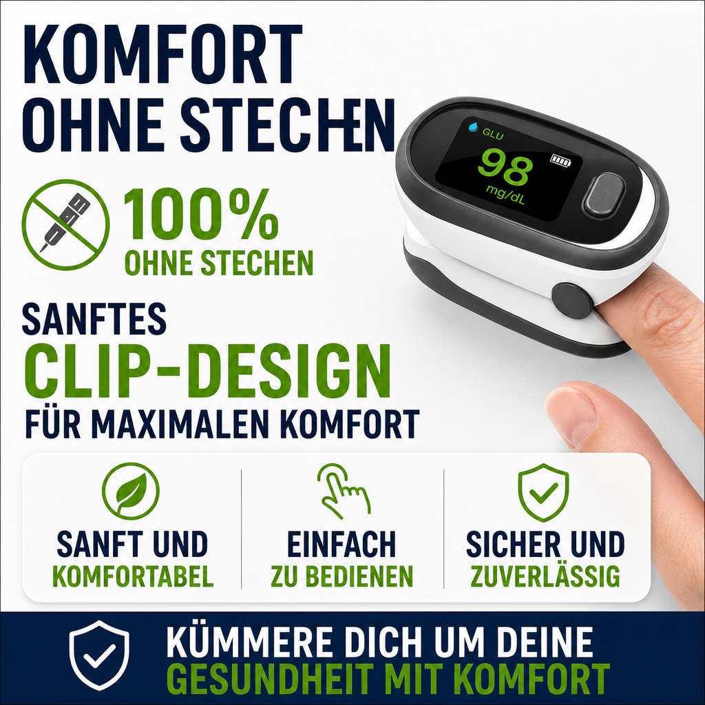 L‑X1.36 Nichtinvasives Blutzuckermessgerät mit Fingerclip
